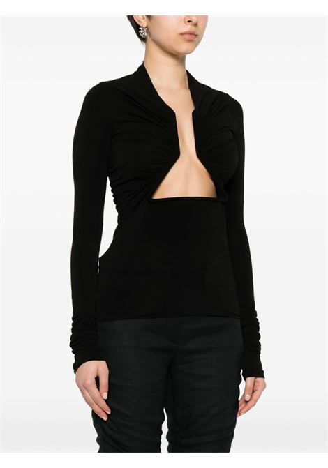 Black prong cut-out top - women RICK OWENS | RP01D2222HBZ09